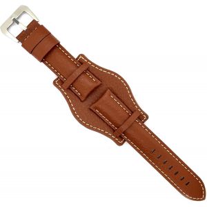 Kal-Bracelet Montre Cuir Gravure De Bisons Bund Compatible Avec Fossil Ch2592 Ch2564 Ch2565 Ch2891ch3051 18mm 20mm 22mm 24mm Ref 386 - Neuf
