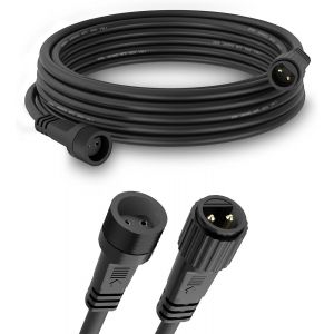 Kal-Rallonge Guirlande Exterieure 5m/16.4ft, 2 Broches Ip65 Etanche À L'eau Câble De Rallonge Noir Anti-Corrosion Pour Lumières G40, Guirlande Solaire Exterieur, Guirlande Lumineuse De Noël - Neuf