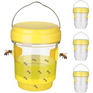 ASFASFq-3 pièces Ensemble de pièges à guêpes,Pièges à Guêpes pour l'extérieur Piège à Abeilles à Suspendre Piège Vivant à Suspendre pour Jardin, Balcon, Extérieur, sans Produits Chimiques - Neuf