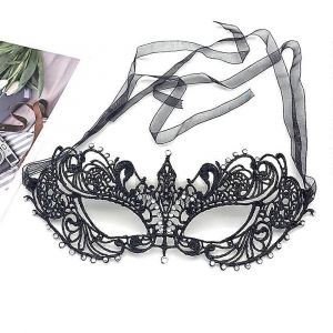 Dentelle ?il Mascarade Masque Pour Les Bals Et Les Bals De Finissants, &Eacute;l&eacute;gant Design Noir, Taille R&eacute;glable, Mat&eacute;riau L&eacute;ger - Neuf