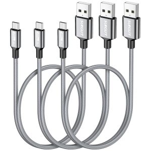 JGD-C&acirc;ble Micro USB, [Lot de 3 0,5m] C&acirc;ble USB &agrave; C&acirc;ble USB haute vitesse C&acirc;ble de Android Charge rapide pour Android Galaxy S7/S6, Edge J7/J5/J3, Wiko, LG, PS4 - Neuf