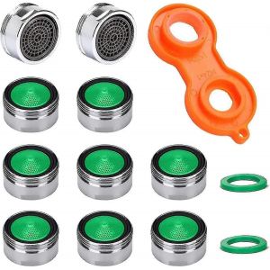 10 pcs Aérateur de robinet M24 avec filtre ABS,insert de crépine et clé de buse de mélange pour accessoires de robinet - Neuf