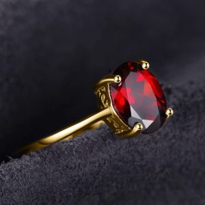 Tianyi-Bague Ovale Naturelle Améthyste Grenat Péridot Citrine Topaz Anneau Pour Femme, Argent 925 Plaqué Or Jaune Plaqué Or Rose, Bague De Fiançailles Mariage Promise,Bijoux Cadeau Anniversaire - Neuf