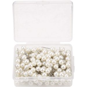 Chenquansarl-Carte Puna S, Blanche &Eacute;pinglette T&ecirc;te Ronde Plastique Acier Inoxydable Pointe Or Rose Outil Bricolage D&eacute;coratif Aiguille Tableau Li&egrave;ge Monde Decoratives Voyage Epingle Couture Murales No - Neuf