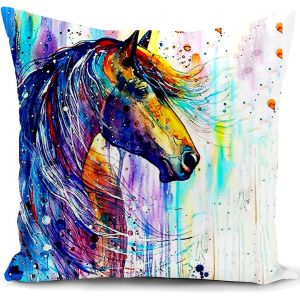 Eryi-Cheval Housse De Coussin 40x40 Cm Femme Cadeau Cheval Fille Ans Accessoires Canape Coussin Decoratif Salon Scandinave Housse Coussin Pour Canapé Chambre - Neuf