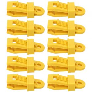 10pcs Tarp Clips Grande Tente Pinces Tarp Clamps Heavy Duty Lock Grip Outdoor Camping Canopy Clips Jaune - Neuf