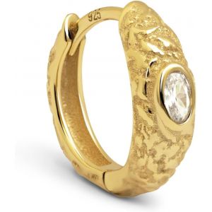 Kal-Boucles D'oreilles Uniques En Zirconias. Argent Sterling 925 Ou Laiton Plaqué Or 18 Kt, Ornées De Zirconias. Bijoux Pour Femme. - Neuf