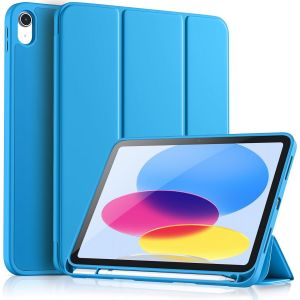 Kal-Coque Pour Ipad (A16) 11&egrave;me G&eacute;n&eacute;ration 11 Pouces 2025/Ipad 10&egrave;me G&eacute;n&eacute;ration 10,9 Pouces 2022, Housse &Eacute;tui Arri&egrave;re Flexible En Tpu Antichoc, Veille/R&eacute;veil Automatique, Bleu Ciel - Neuf