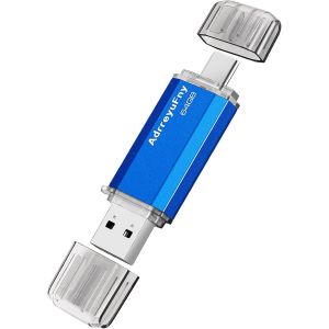 CMJAAGUR-Clé Usb 64 Go, Cle Usb C 2.0 Type C 2 En 1 Otg Clef Usb 64Go Portable Mémoire Stick Flash Dual Drive Pour Adroid Phones, Tablettes (Bleu)[M1064] - Neuf