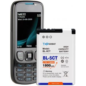 Nokia Bl-5ct Battery For Nokia 5220 5630 6303 6730 3720 C3-01 C5-00 C6-01 With Mungoo Cleaning Cloth - Neuf