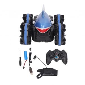Voiture telecommandee amphibie 2,4 GHz, camion RC rechargeable, voiture de cascade, jouets pour enfants pour l'eau, les plages et le sable - Neuf