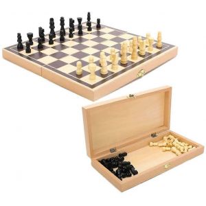 Jeu D'&eacute;checs,&Eacute;chiquier En Bois,Jeu D'&eacute;checs En Bois - 30 X 30 Cm - Neuf
