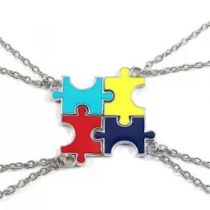 4 Pcs/Set Meilleur Ami Collier Pentagramme Cr&eacute;atif Pendentif Alliage Accessoires Amiti&eacute; Collier Pour Hommes Et Femmes - Neuf