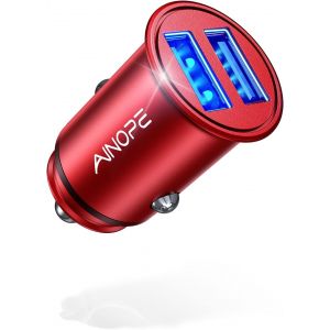 Ainope Chargeur Allume Cigare Usb [Ultra Compact D'alum M Alliage] Rapide Chargeur Voiture 24w/4.8a Usb En Charge Rapide Chargeur Voiture Pour Iphone 16/15/14/ Plus Pro , Ipad, Galaxy S25 S24 - Neuf