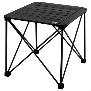 Ulteronixshop-Table De Camping Pliante, 52x52x46 Cm, Anti-Basculement, Plateau Et Structure En Aluminium, Charge Maximale 30 Kg, Pliage Compact, Sac De Transport Bandouli&egrave;re, Tables Pliantes (63051) - Neuf