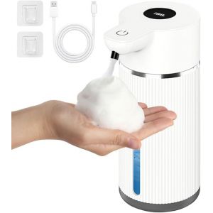 KAL-Distributeur De Savon Intelligent Avec Capteur, 4 Niveaux De Mousse, Charge Rapide Usb-C, Capacité De 420 Ml, Étanchéité Ipx6, Installation Flexible (Mur Ou Dessus De Table), Parfait Pour Salle D - Neuf