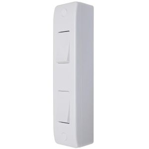 CHECARZHN--NO1-Architrave Interrupteur 2 Voies 2 Voies Avec Boîtier Arrière 16 Mm Étroit Et Incurvé Blanc - Neuf
