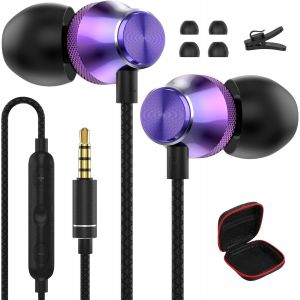LORANKA-&Eacute;couteurs Filaire Intra-Auriculaires pour Samsung Galaxy A15 A25 A14 A12 A23 A52S,Anti-Bruit Casque Jack 3,5MM,Ecouteurs 3.5 MM avec Microphone et Contr&ocirc;le du Volume pour Redmi Note 13 12 Pro - Neuf