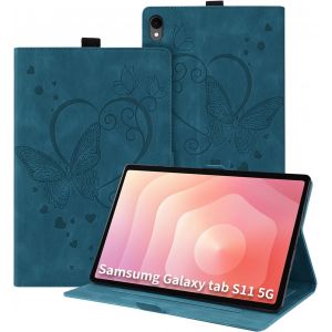 LORANKA-&Eacute;tui Coque Compatible avec Samsung Galaxy Tab S11 2025 11 Pouces SM-X730 SM-X736 SM-X736B, Protection Housse Fine et L&eacute;g&egrave;re en Cuir PU avec Fonction Support pour Galaxy Tab S11 2025 Bleu - Neuf