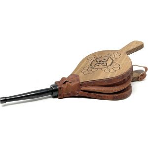 Ulteronixshop-MGE - Soufflet Chemin&eacute;e en Bois - Souffleur Cheminee - Serviteur Chemin&eacute;e - Ustensiles Cheminee Bois - Set Cheminee - Soufflet Cheminee - Accessoires pour Chemin&eacute;e - 43 cm - Neuf