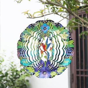 MEVRONISSHOP-Moulins &agrave; Vent Suspendus en Forme de Colibri pour l'ext&eacute;rieur, Cadeaux pour Femmes, Maman, Grand-m&egrave;re, &eacute;pouse, 27,9 cm en Acier Inoxydable, d&eacute;coration de Jardin, d&eacute;corations ext&eacute;rieures, - Neuf