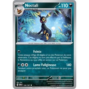 Carte Pokémon - Noctali - 130/197 - Ev3 Flammes Obsidiennes - Neuf