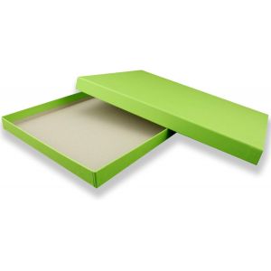 1 Boîte De Rangement Format A4 De Qualité Supérieure - 30,2 X 21,3 X 2,1 Cm - Vert Clair - Carton Stable De 650 G/M² - Neuf