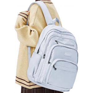 Cartable Fille Garcon Primaire Imperméable Sac a Dos College Etanche Cartable Fille CP Nylon Multipoches Sac à Dos Femme Homme Adolescent Antivol pour Travail Scolaire[T821] - Neuf