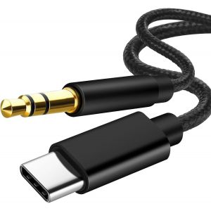 USB C à 3.5 mm Aux Câble USB à la prise aux Jack Câble pour Téléphone de Voiture, Audio Jack de l'Adaptateur Compatible avec Samsung Galaxy S22 S21 S20 Note 20/10+ A73 A53, les Pixels 6 5 4 et Plus - Neuf