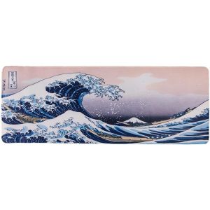 NSIECD-- Tapis DE Souris XXL - Ambiance Japonaise - Vague de Kanagawa - 800 X 300 X 3 mm - D&eacute;co Japonaise - Antid&eacute;rapant et R&eacute;sistant &agrave; l'eau - D&eacute;co Bureau - Id&eacute;e Cadeau Japon Asie - Neuf