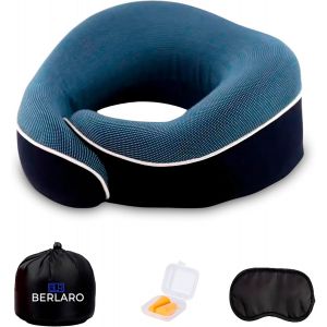 Oreiller Cervical Pour Avion À Mémoire De Forme ¿ Support Ergonomique Réglable Et Viscoélastique | Coussin De Cou Pour Longs Voyages En Avion, Voiture Ou Bureau | Soulage Les Douleurs - Neuf