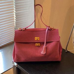 Sac &Agrave; Bandouli&egrave;re Vintage Pour Femmes, Imperm&eacute;able, Couleur Unie, Pu, Avec Boucle En M&eacute;tal Et Double Sangles, Sac &Agrave; Bandouli&egrave;re R&eacute;tro Pour Quotidien/Voyage.Bourgogne. - Neuf