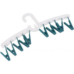 Étendoir à linge, gain de place, polyvalent, anti-chute, pinces à chaussettes en plastique, séchoir léger pour les voyages - Neuf
