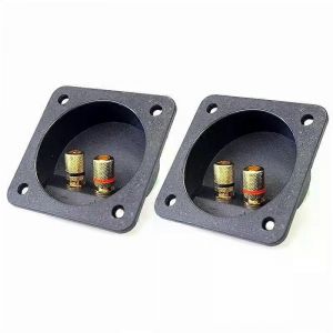 Promotion! DIY Home Voiture Stéréo Vis Coupelle Connecteurs Subwoofer Fiches 2 voies Haut-parleur Boîte de Borne Borne Borne 2 pcs Noir - Neuf