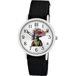 Bnhgc-Montre Dinosaure Pour Garçon - Montre Pour Enfant - Aiguilles Lumineuses - Étanche 5 Atm - Bracelet Interchangeable - Neuf