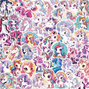 Pack D'autocollants Licorne Arc-En-Ciel,10/50 Pièces,Dessin Animé Mignon,Pour Scrapbooking,Ordinateur Portable,Bagages De Voyage,Ordinateur Portable,Décoration Murale De Voiture.10pcs. - Neuf