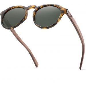 Lunettes De Soleil En Bois Polarisées,Lunettes De Soleil Polarisées Pour Hommes Et Femmes, Lunettes De Soleil Uv400/Le Cadre Des Lunettes Est En Bois De Noyer -Cn8048 - Neuf