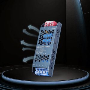 Transformateur 220V 24V,LED Transfo 150W 6,25A Adaptateur Alimentation,Conducteur à Tension Constante Basse Tension,220V AC à 24V DC LED Driver Ultra Mince pour LED Bande Lumineuse - Neuf