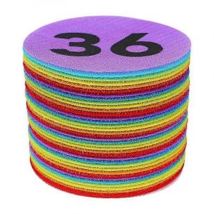 Marqueurs avec numéros 1-36,cercles de sol Dots tapis de tapis,paquet de 4 pouces 36 - Neuf
