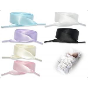 Ytseazn-6 Paires De Lacets,Lacets De Chaussures À Ruban Large,Ruban De Soie De Rechange,Cordon Plat,Lacets De Chaussures,Pour Baskets,Chaussures De Sport,Baskets(6 Couleurs,20 Mm) - Neuf