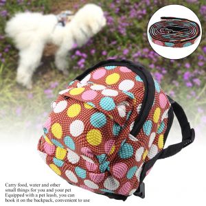 Hjlian Sac A Dos Pour Chien Et Chiot, Mignon, Bandouliere Reglable, Pour Voyage En Plein Air (Marron) - Neuf
