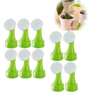 Pommeau de douche pour bouteille d'eau (vert), paquet de 10, bouteille d'arrosage en plastique, bouteille d'eau pour plantes, outil d'arrosage de fleurs - Neuf
