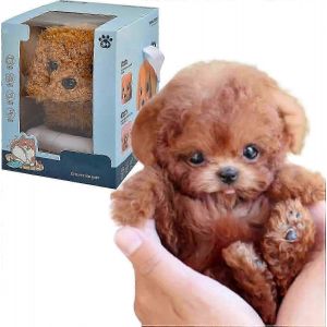 Mon chiot robot realiste, mini jouet interactif en peluche pour enfants, mignon et doux, capable de marcher et d'aboyer - Neuf