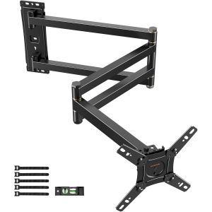 Support Mural Tv À Extra Longue Portée 1036Mm, [180°Rotation] [180° Pivotant] Support Tv Mural Orientable Et Inclinable Pour Écrans & Monitors 13-43 Pouces Led Lcd, Max Vesa 200X200Mm - Neuf