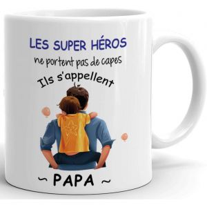 Tasse-Mug Papa H&eacute;ro-Id&eacute;e Cadeau Pour F&ecirc;te Des P&egrave;res,Naissance,Anniversaire-Boite &Agrave; Papa Humour - Neuf