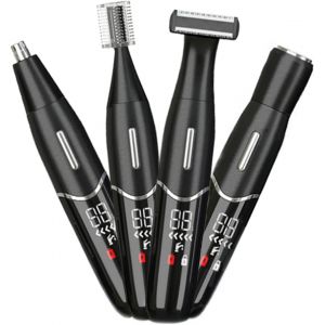 Oayew-Rasoir &Eacute;lectrique 4 En 1 Pour Femme, Rasoir &Eacute;lectrique Rechargeable Pour &Eacute;pilation Humide Et S&egrave;che Pour Le Visage, Les Sourcils, Le Nez, Les Doigts, Les Bras, Les Jambes, Les Aisselles (Noir) - Neuf