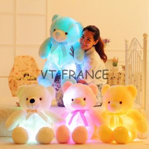 Ours Peluche Lumineux LED, Couleur: Blanc, Taille: 50cm - Neuf
