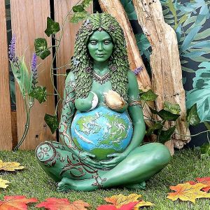 Statue d'art de la Terre Mere Figurine en polyresine Statue de la Terre Mere 15 cm - Neuf