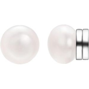 Kal-Boucles D'oreilles Magnétiques En Perles Pour Femmes Boucles D'oreilles À Clip En Perles D'eau Douce Boucles D'oreilles Aimantées Argentées Pour Oreilles Non Percées 6 Mm 8 Mm - Neuf