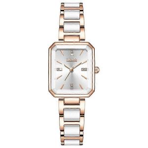 Montre Femme Carr&eacute;e, &Eacute;l&eacute;gante Et L&eacute;g&egrave;re, &Eacute;tanche, &Agrave; Quartz, Blanche - Neuf